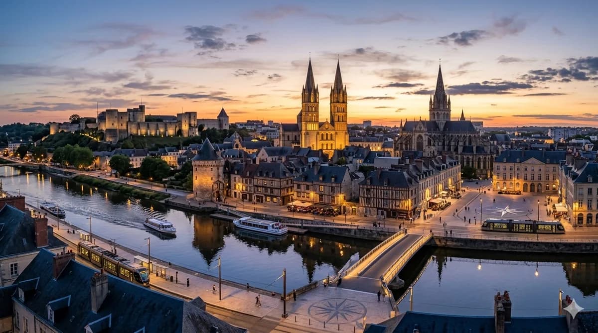 Vue de Caen — cours d'arabe à Caen