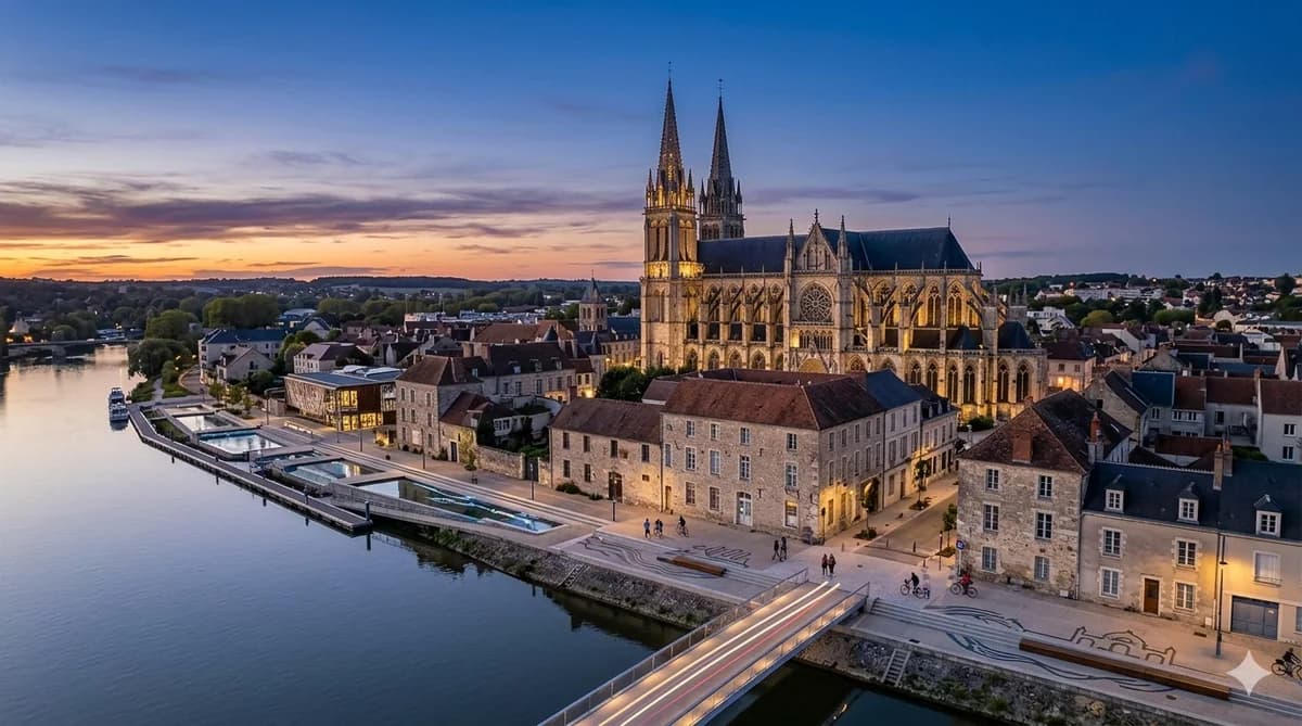 Vue de Mantes-la-Jolie — cours d'arabe à Mantes-la-Jolie