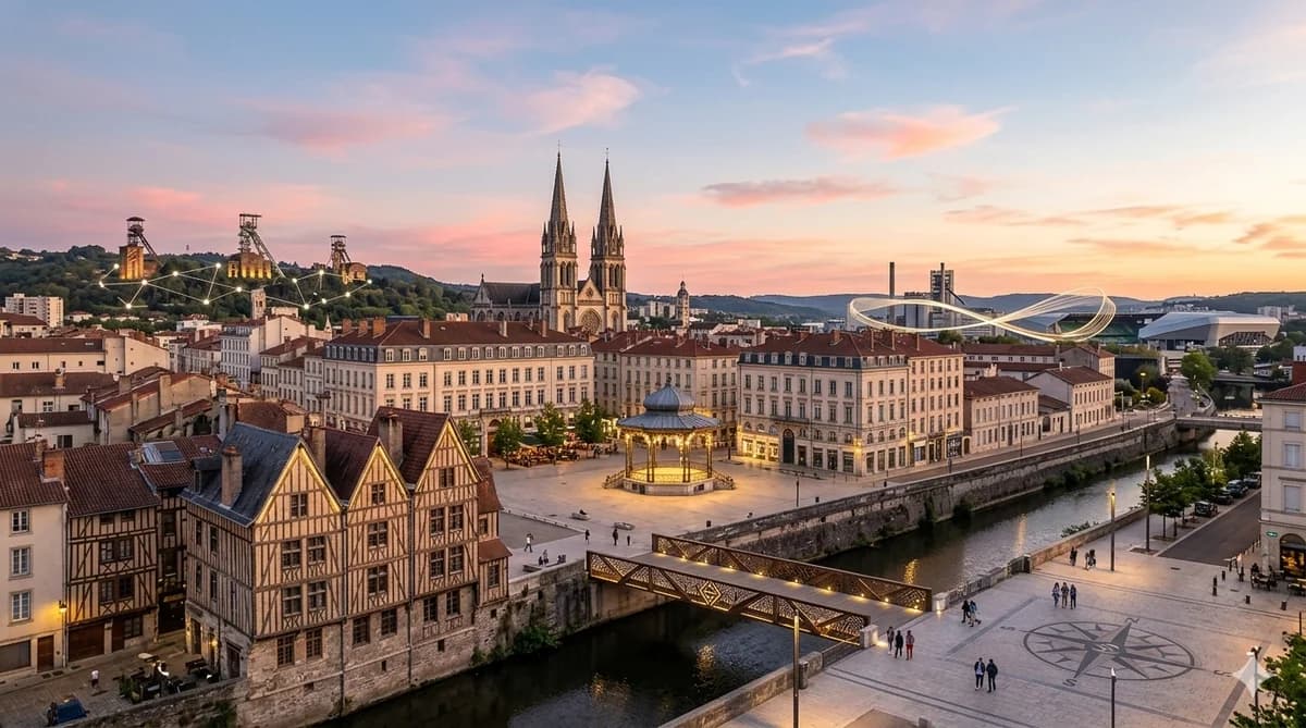 Vue de Saint-Étienne — cours d'arabe à Saint-Étienne